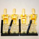 Battle droid set of 4 Yellow Star Wars Custom minifigure TV building toy figure