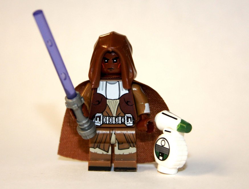 Mace Windue with droid Clone Wars Star Wars minifigure movie building toy figure