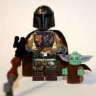 Mandalorian season 1 oufit with baby Yoda Star Wars minifigure movie building toy figure
