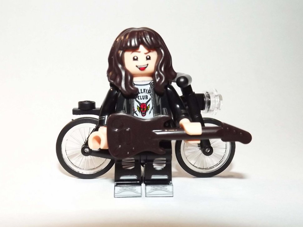 Eddie Munson Hellfire Club minifigure Stranger Things tv show horror movie building toy figure