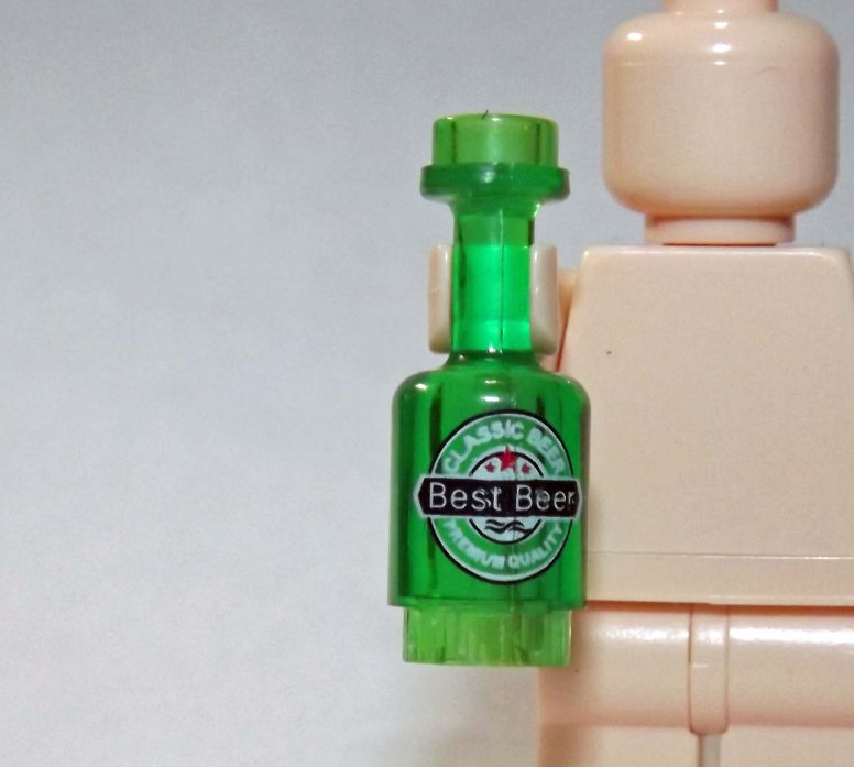 Beer Bottle for minifigure building block DIY piece for toy figure D8