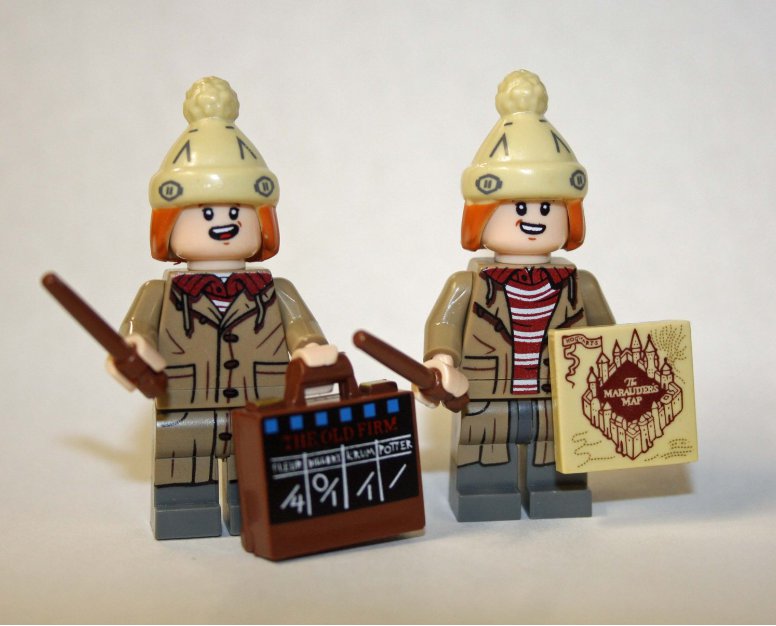 George and Fred Weasley Harry Potter minifigure movie building toy figure