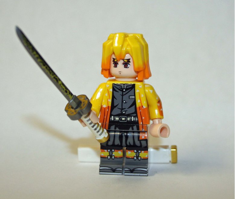 Zenitsu Agatsuma Demon Slayer minifigure movie building Cartoon anime TV Show toy figure