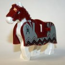 White Knight Horse Red Armor Custom minifigure movie building toy figure