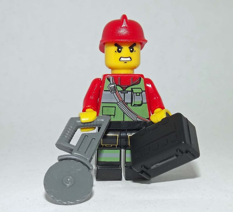 Fireman Fire Fighter Custom minifigure horror movie building halloween toy figure