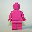 Hot Pink Blank Plain DIY Custom minifigure movie building toy figure