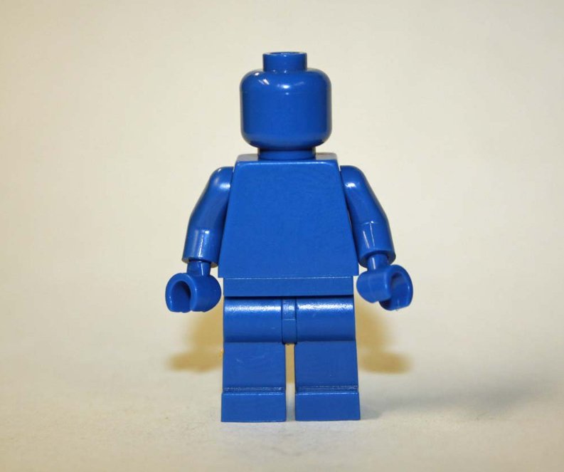 Blue Blank Plain DIY Custom minifigure movie building toy figure