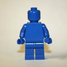 Blue Blank Plain DIY Custom minifigure movie building toy figure