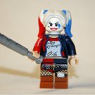Harley Quinn white hair Custom minifigure cartoon movie building toy figure