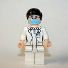 Male Doctor while lab coat mask Hospital Custom minifigure movie building toy figure