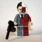 Two Face red and grey Batman DC Custom minifigure cartoon movie building toy figure!