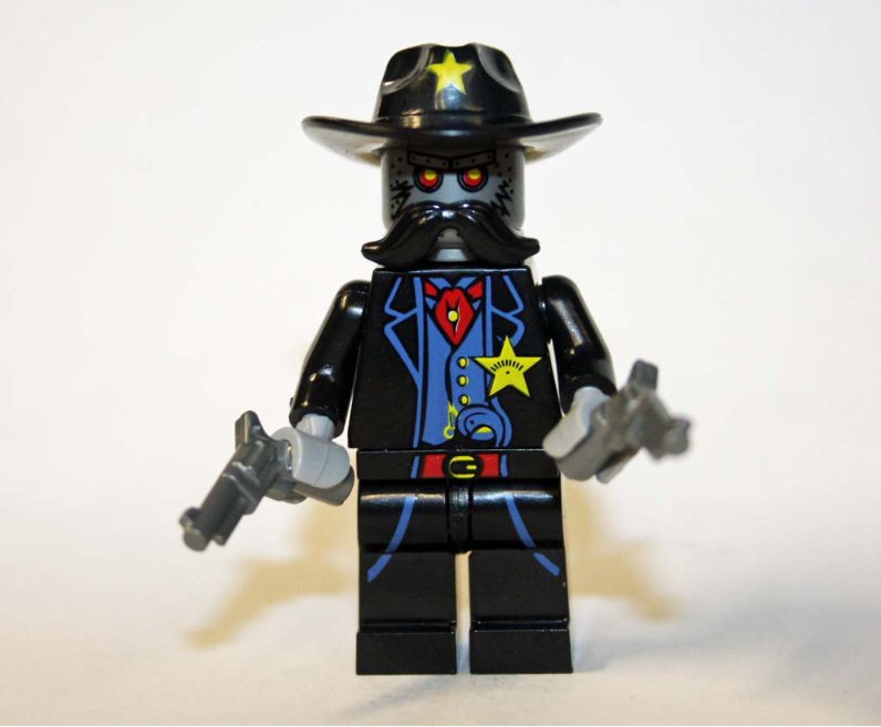 Robot Sheriff Custom minifigure cartoon movie building toy figure!