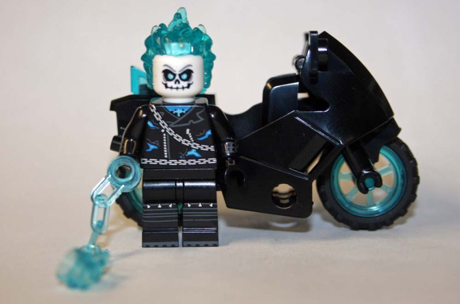 Ghost Rider Danny Ketch with Motorcycle Marvel Custom minifigure Comic version building toy figur!