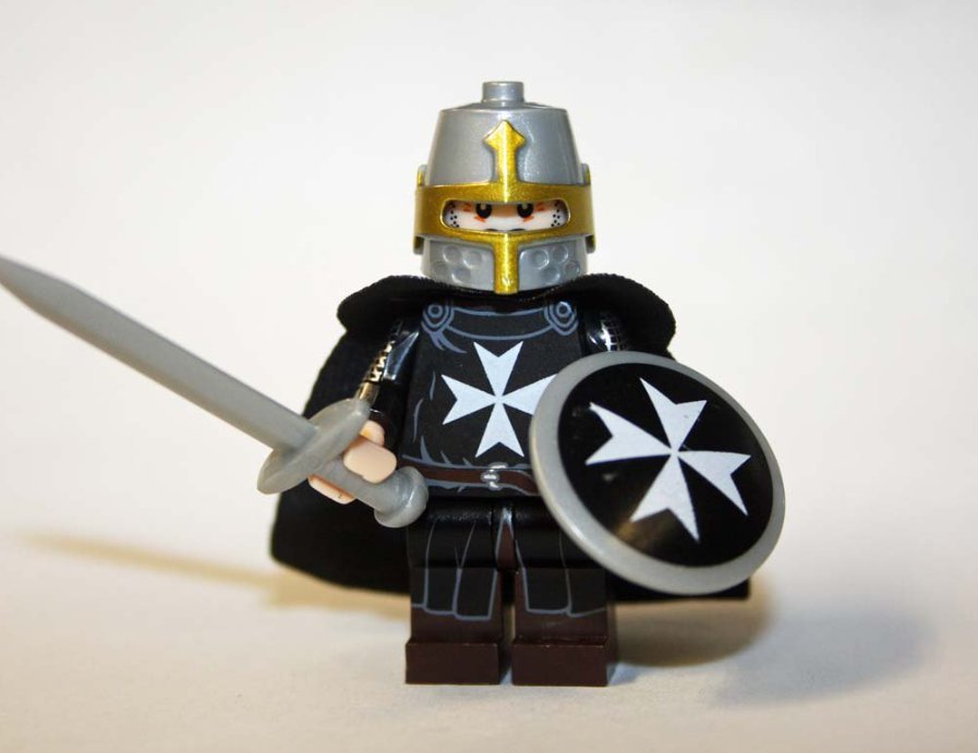 Knight Teutonic Order Black soldier Custom minifigure building army castle knight toy figure
