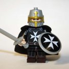 Knight Teutonic Order Black soldier Custom minifigure building army castle knight toy figure