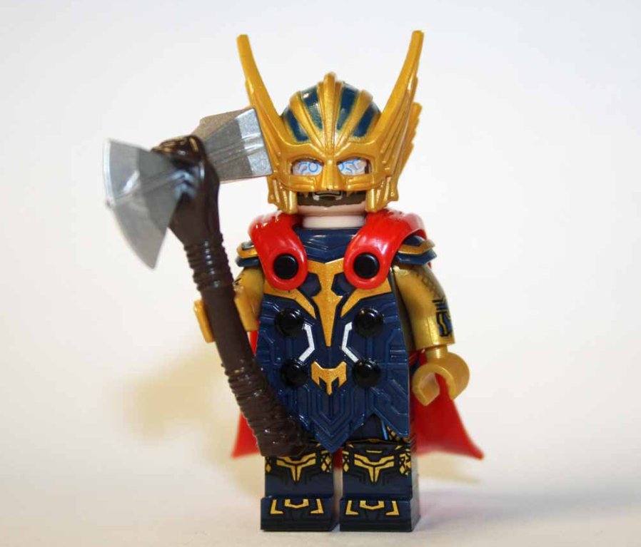 Thor Winged Helmet Marvel minifigure Love and Thunder movie version building toy figure