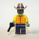 Zombie Cowboy Custom minifigure horror movie building halloween toy figure