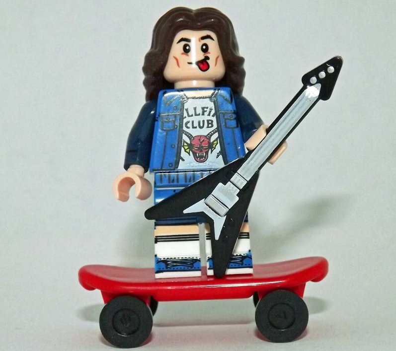 Eddie Munson Hellfire Club minifigure Stranger Things tv show horror movie building toy figure