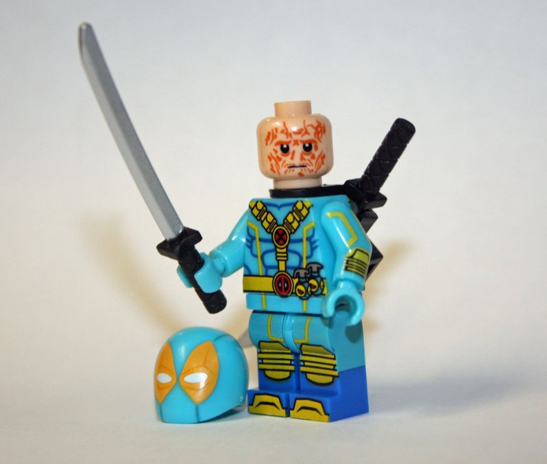Deadpool Blue Outfit X-Men Marvel minifigure Comic building toy figure