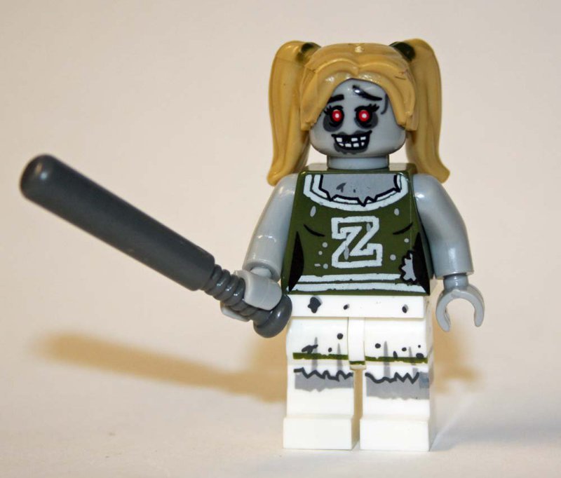 Zombie Cheerleader Custom minifigure horror movie building halloween toy figure