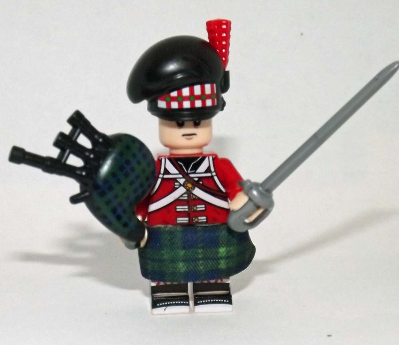 Black Watch Waterloo minifigure Highland movie building Army toy figure