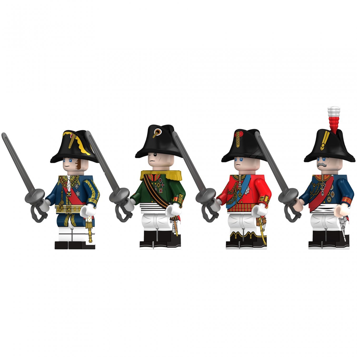 Joachim Murat Gebhard von Blucher Minifigures Lego Compatible Napoleon