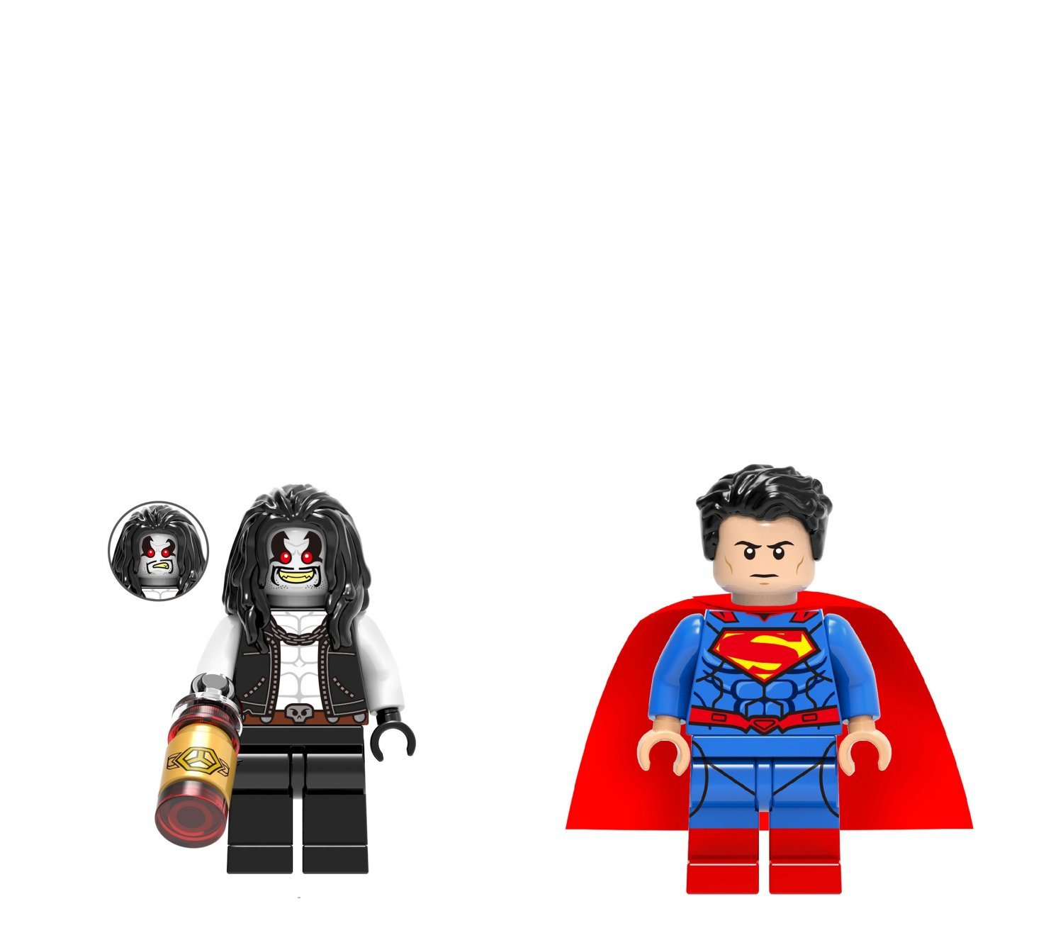 Lobo VS Superman Minifigures Lego Compatible Super Heroes Set