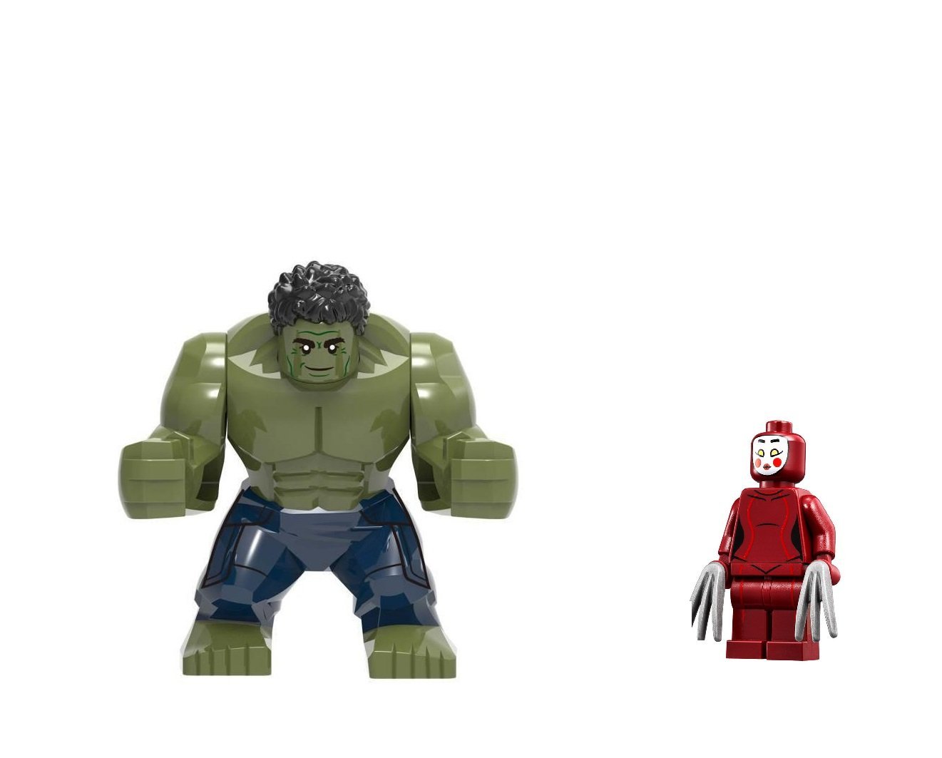 Kabuki Cnins VS Hulk Minifigures Lego Compatible Avengers Set