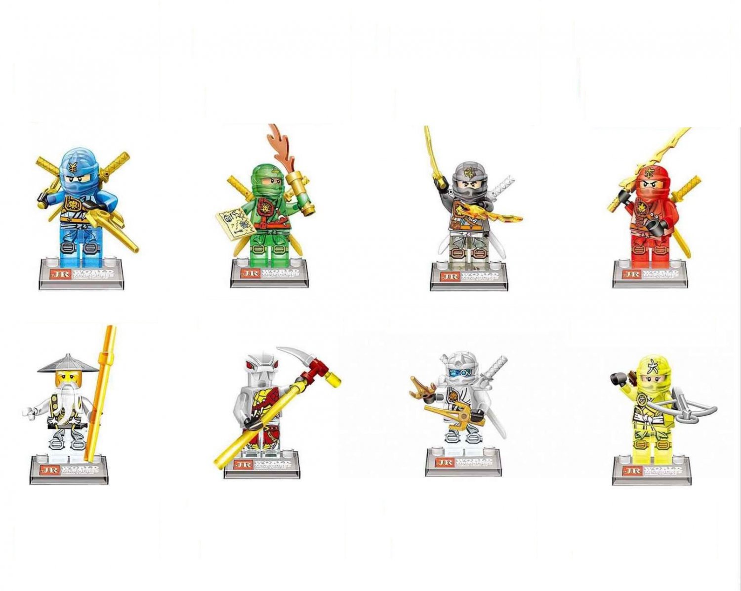 Transparent Kai Jay Zane Lloyd Minifigures Lego Compatible Ninjago Set