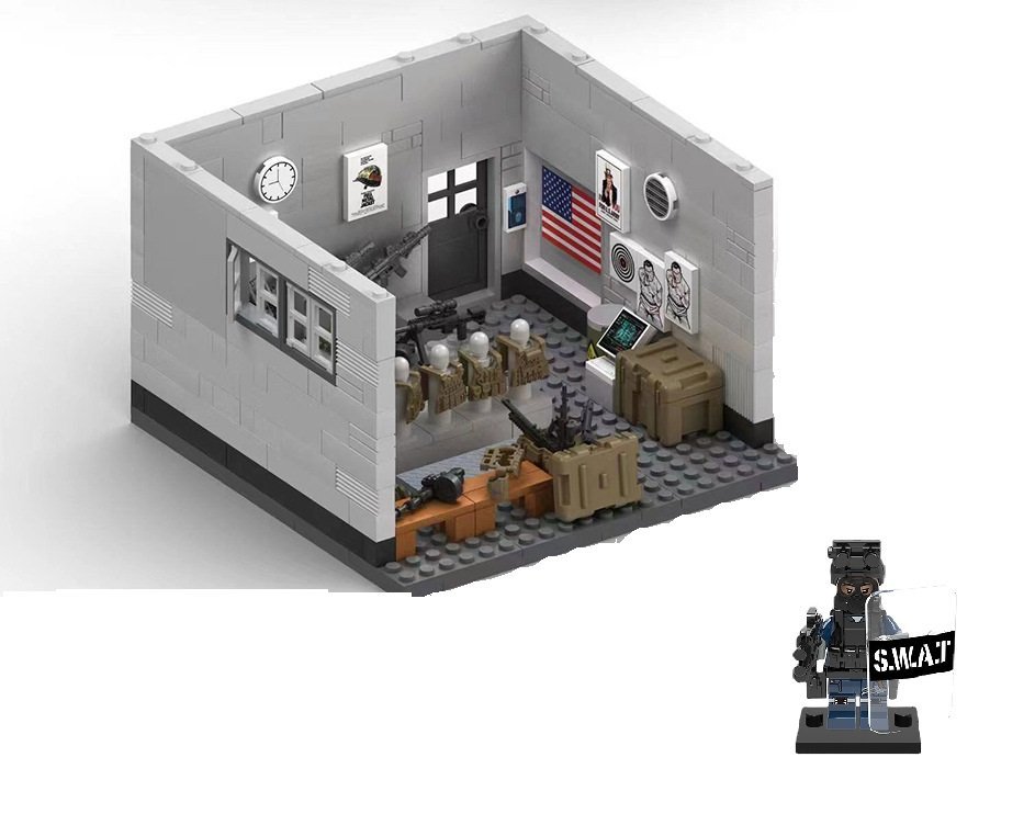 SWAT Weapon Depot Minifigures Lego Compatible City Police Set