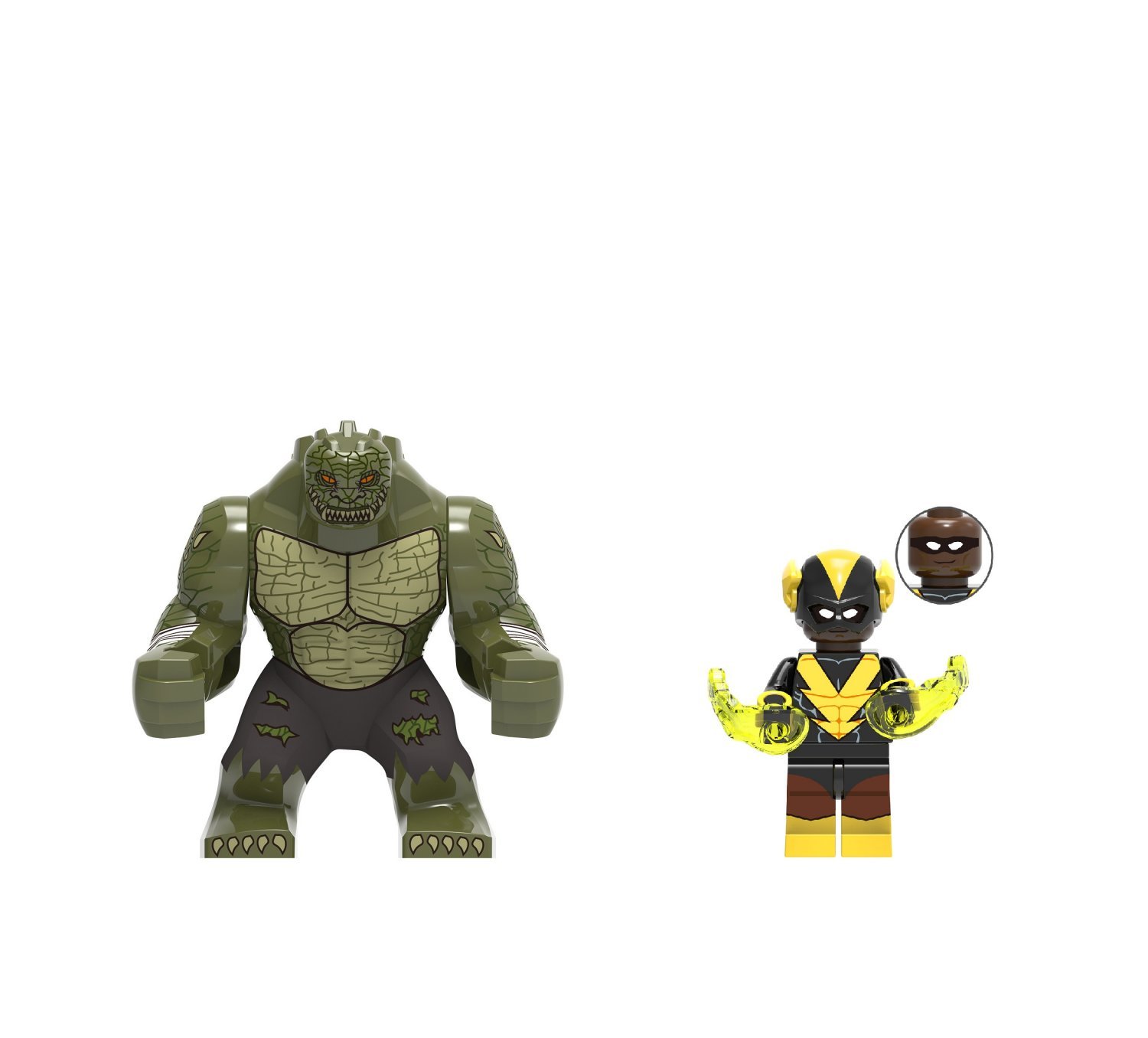 Black Vulcan Killer Croc Minifigures Lego Compatible Superhero Set