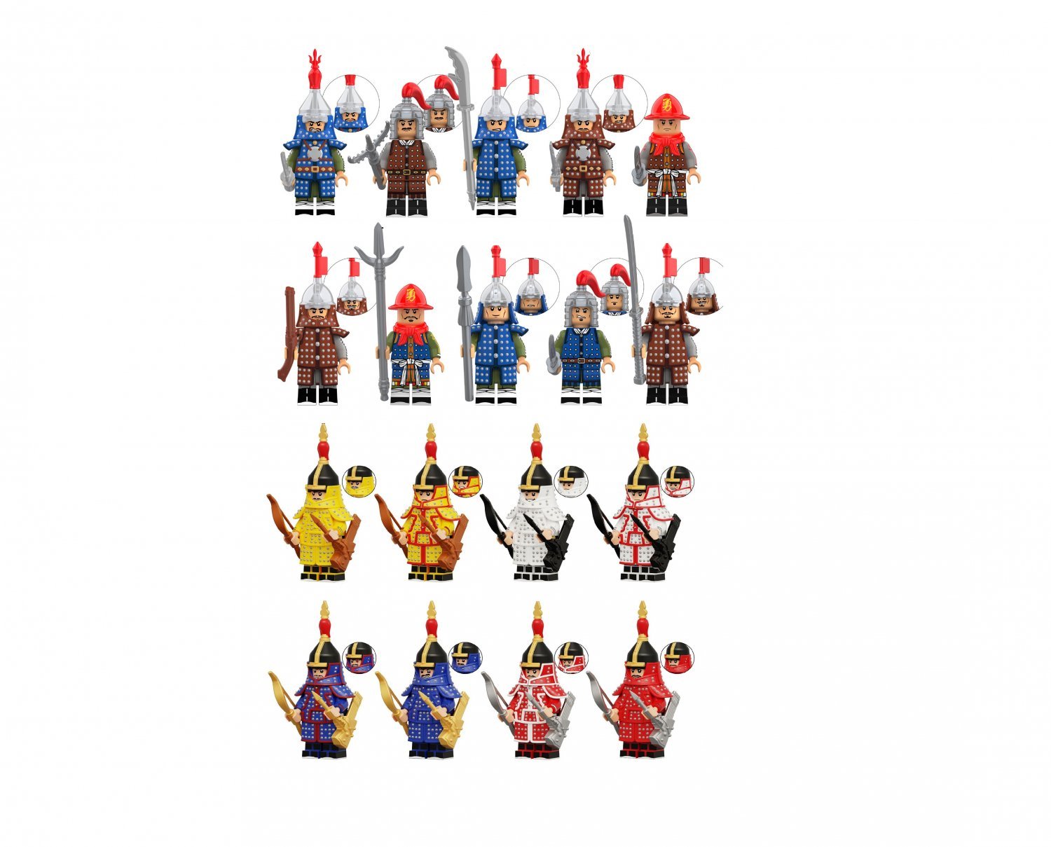 Qing Dynasty Banner system vs Ming Dynasty Soldier Minifigures Lego Co