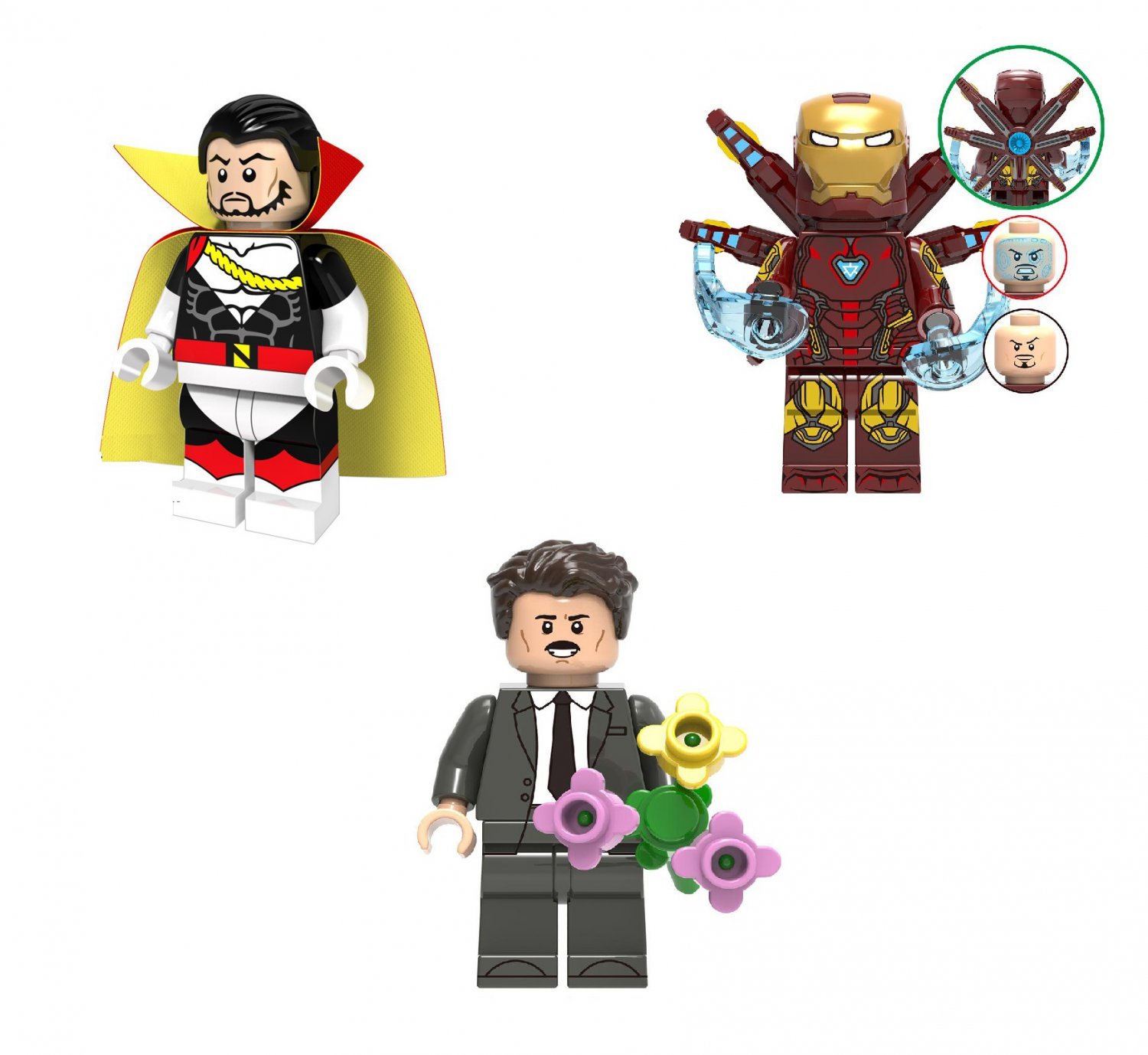 Luchino Nefaria Howard Iron Man Minifigures Lego Compatible Iron Man S