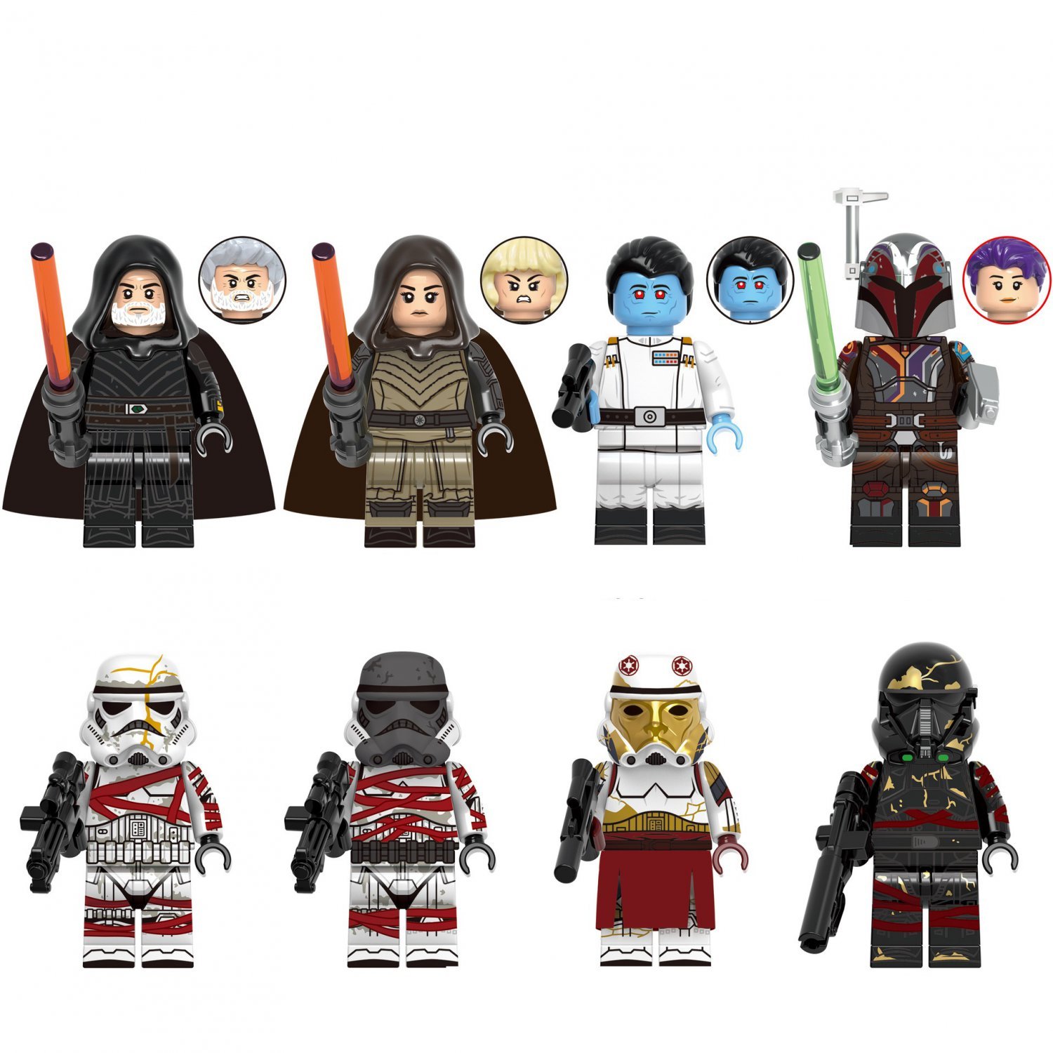 Baylan Skoll Shin Hati Thrawn Captain Enoch Minifigures Lego Compatibl