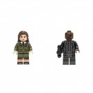 Peggy Carter and Nick Fury Minifigures Lego Compatible Agents of S.H.I