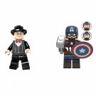 Arnim Zola and Captain America Minifigures Lego Compatible The Avenger