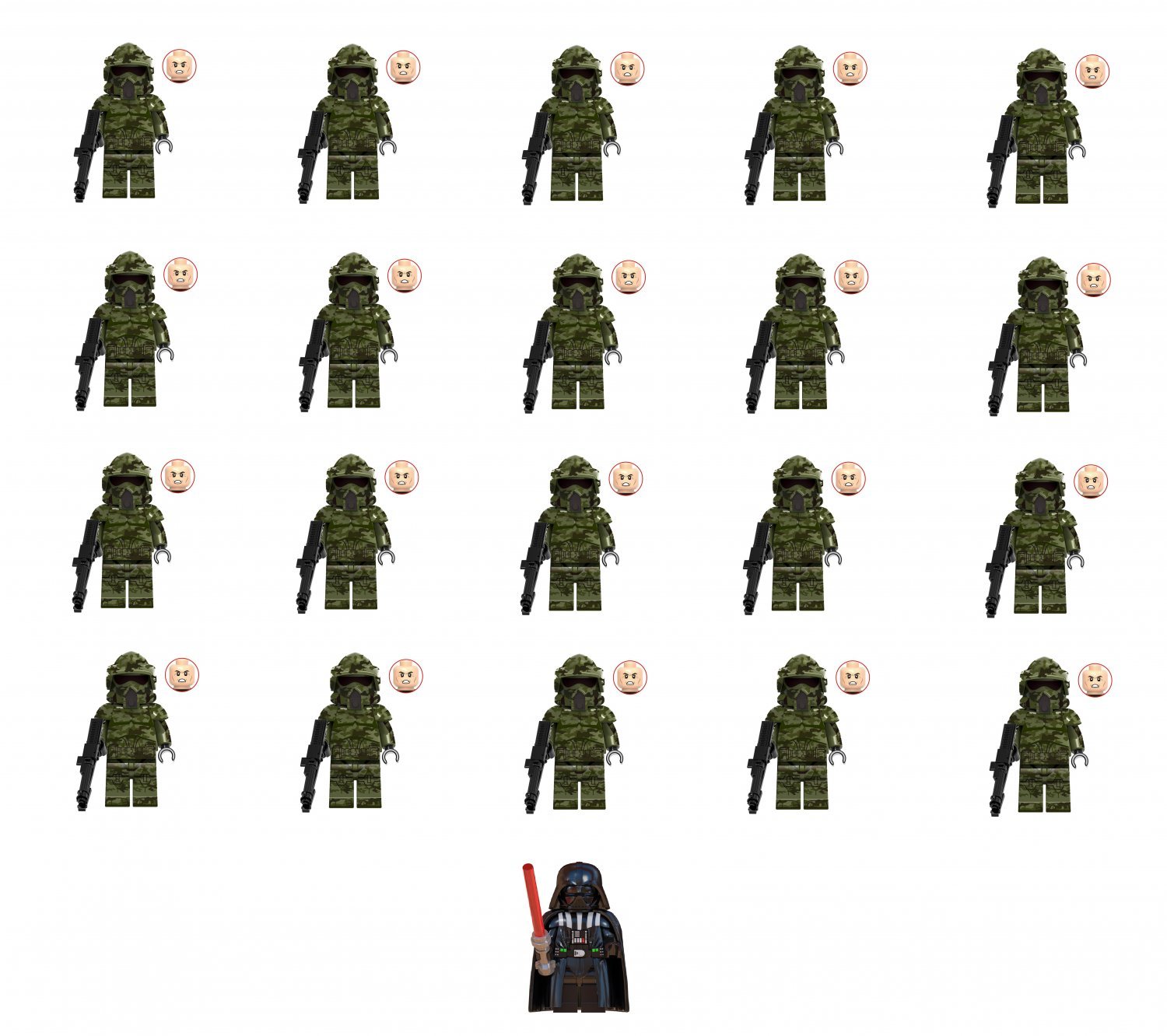 21pcs Forest ARF Trooper Darth Vader Minifigures Lego Compatible Star