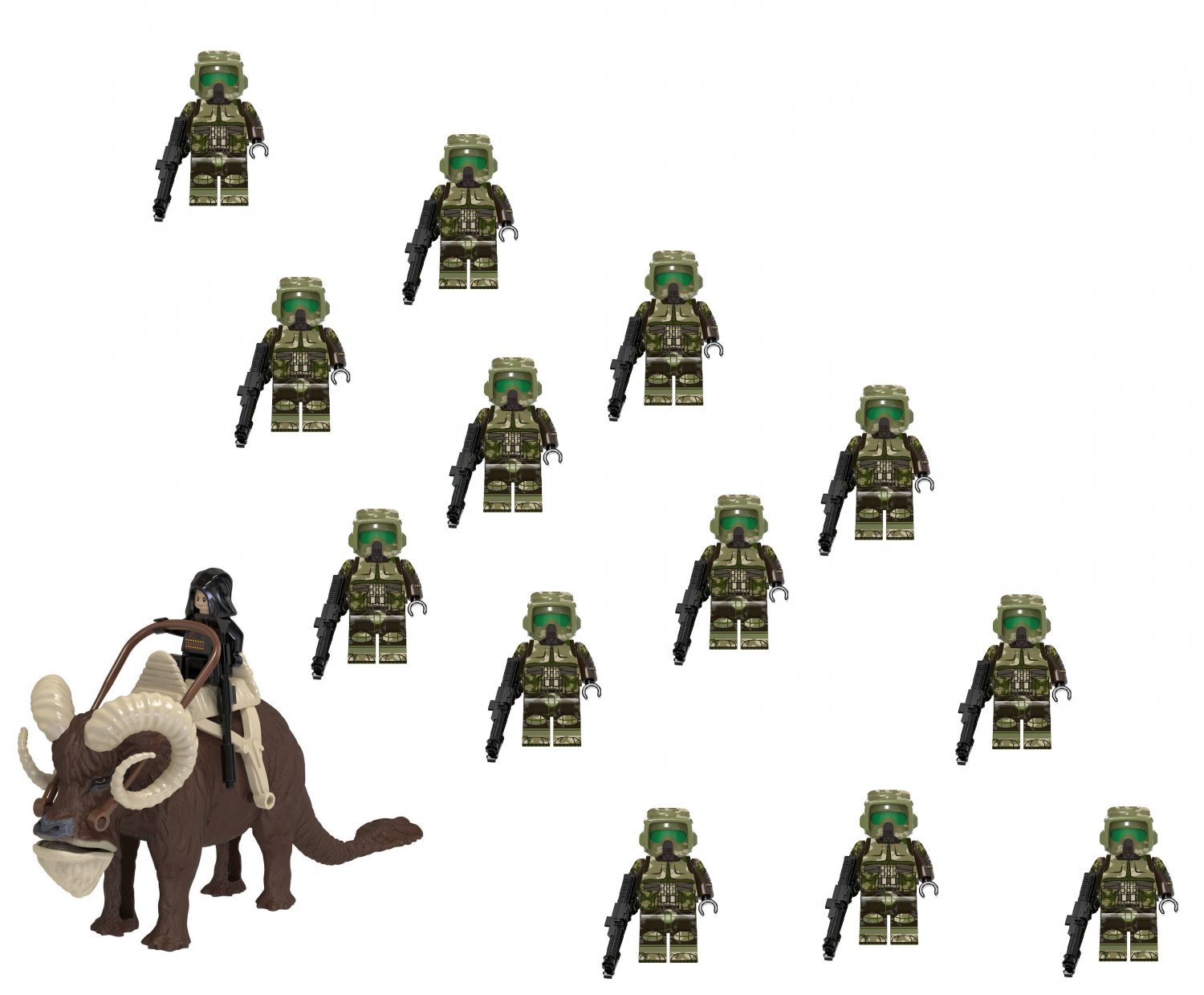 14pcs Bantha 41st Scout Battalion Trooper Minifigures Lego Compatible