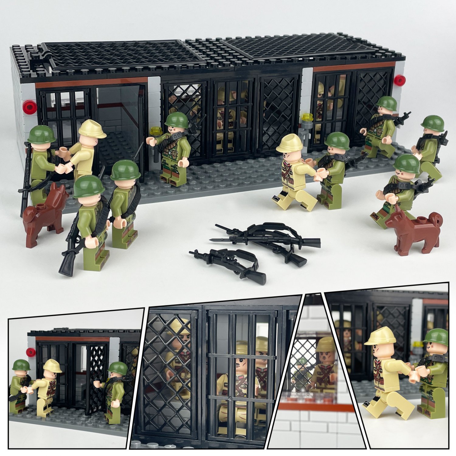 The Pacific War American Prison Japanese Troops Base Minifigures Lego