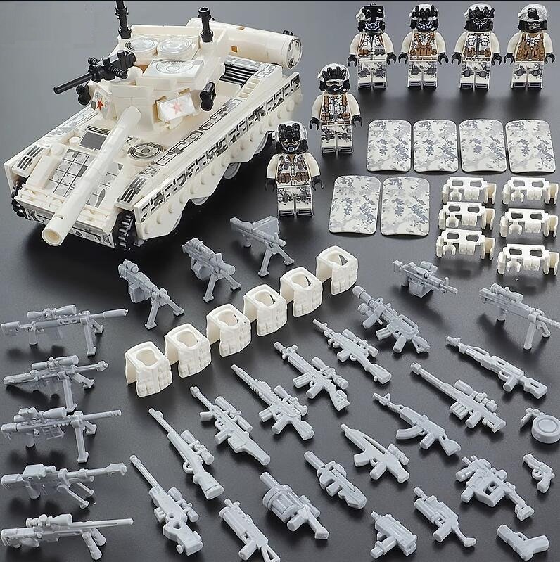 Snow Ghost Team Snowfield Tank Minifigures Compatible Lego Modern Mili