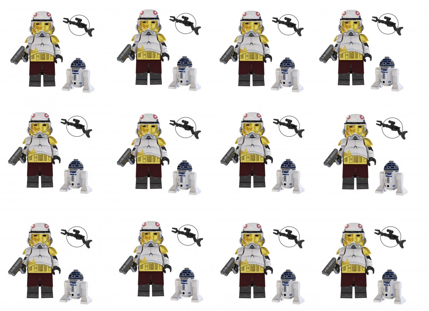 12pcs Captain Enoch Minifigures Compatible Lego Star Wars TV Set