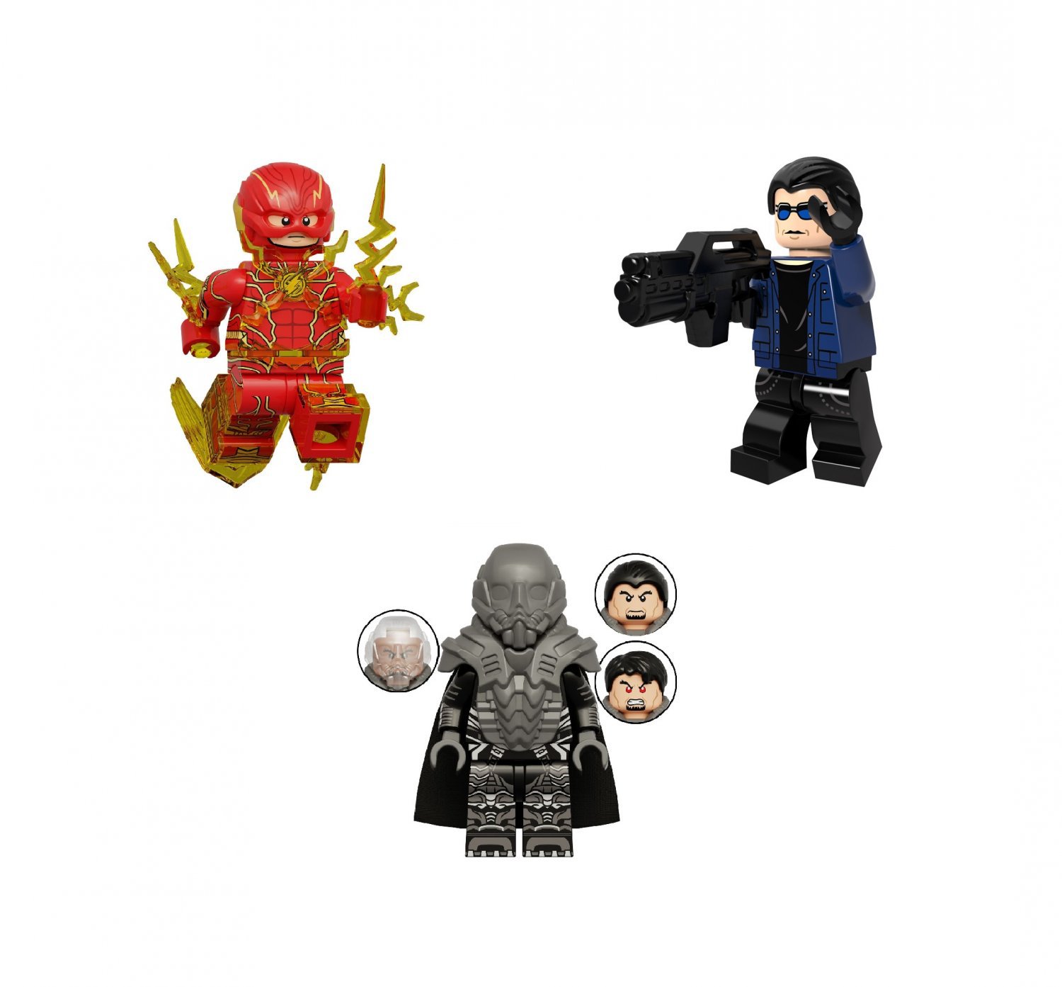 The Flash VS Captain Cold General zod Minifigures Compatible Lego DC S