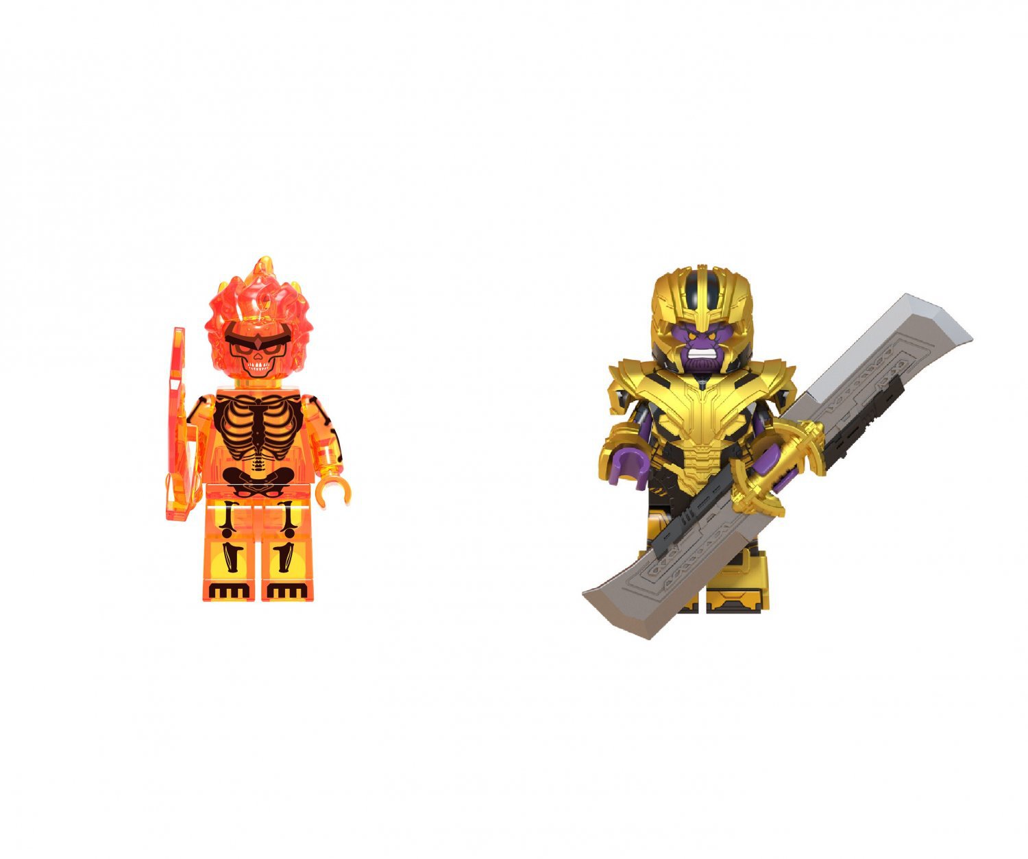 Surtur vs Thanos Minifigures Compatible Lego The Avengers Sets