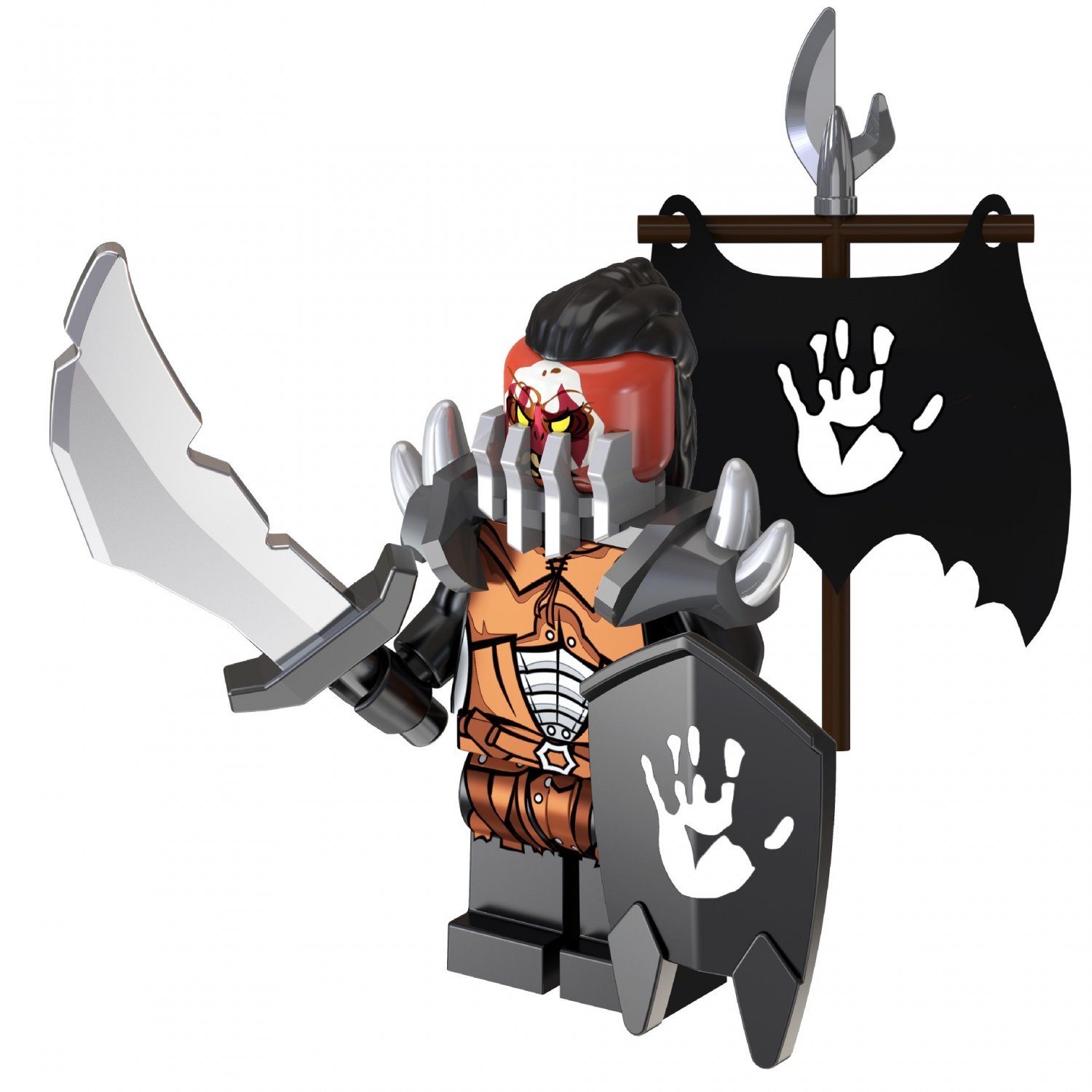 Uruk-hai War Flag Minifigures Compatible Lego The Lord of the Rings Mi
