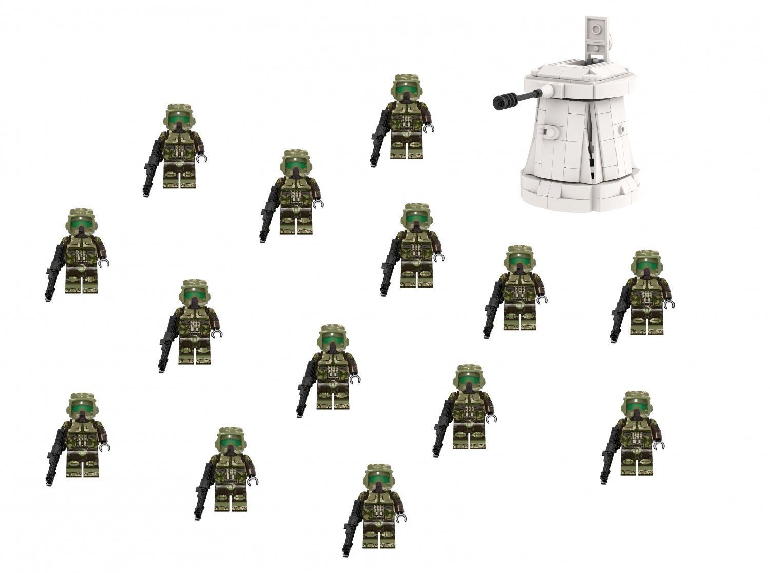 41st Scout Battalion Trooper Hoth DF.9 turret Minifigures Compatible L