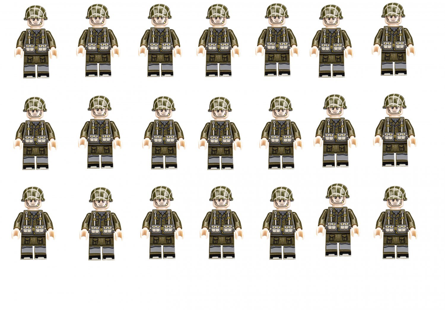 21pcs Canada Soldier Minifigures Compatible Lego Korea War Sets