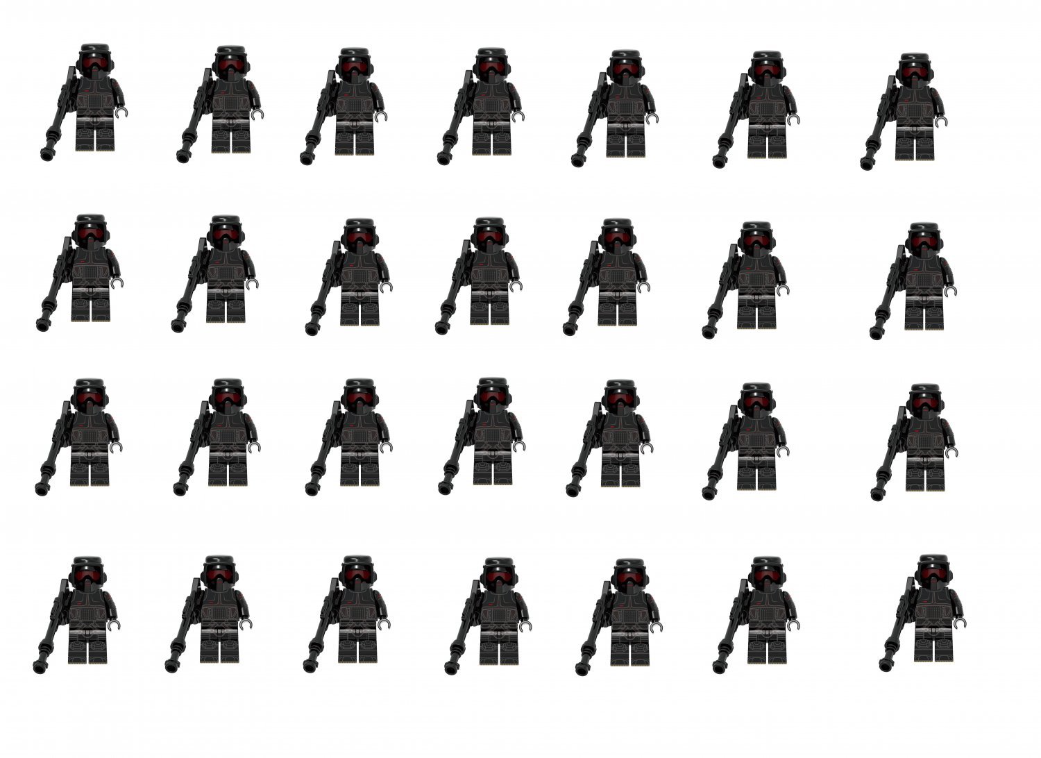 28pcs Shadow Scout Troopers Minifigures Compatible Lego Star Wars The