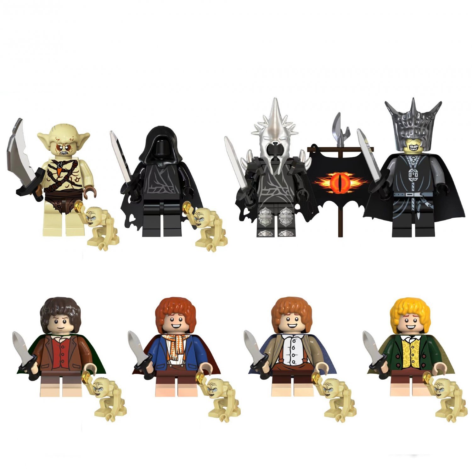 Frodo Merry Ringwraith Peregrin Goblin Minifigures Compatible Lego The
