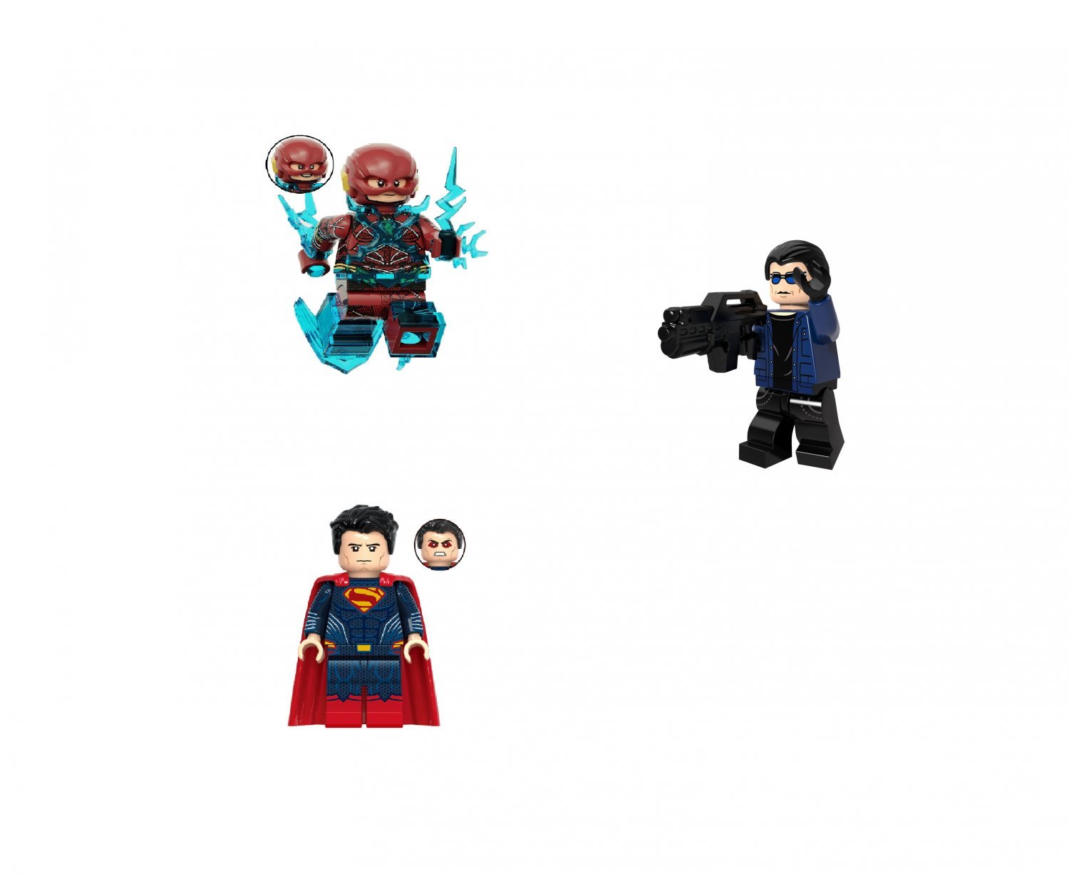 Captain Cold VS The Flash Superman Minifigures Compatible Lego Justice