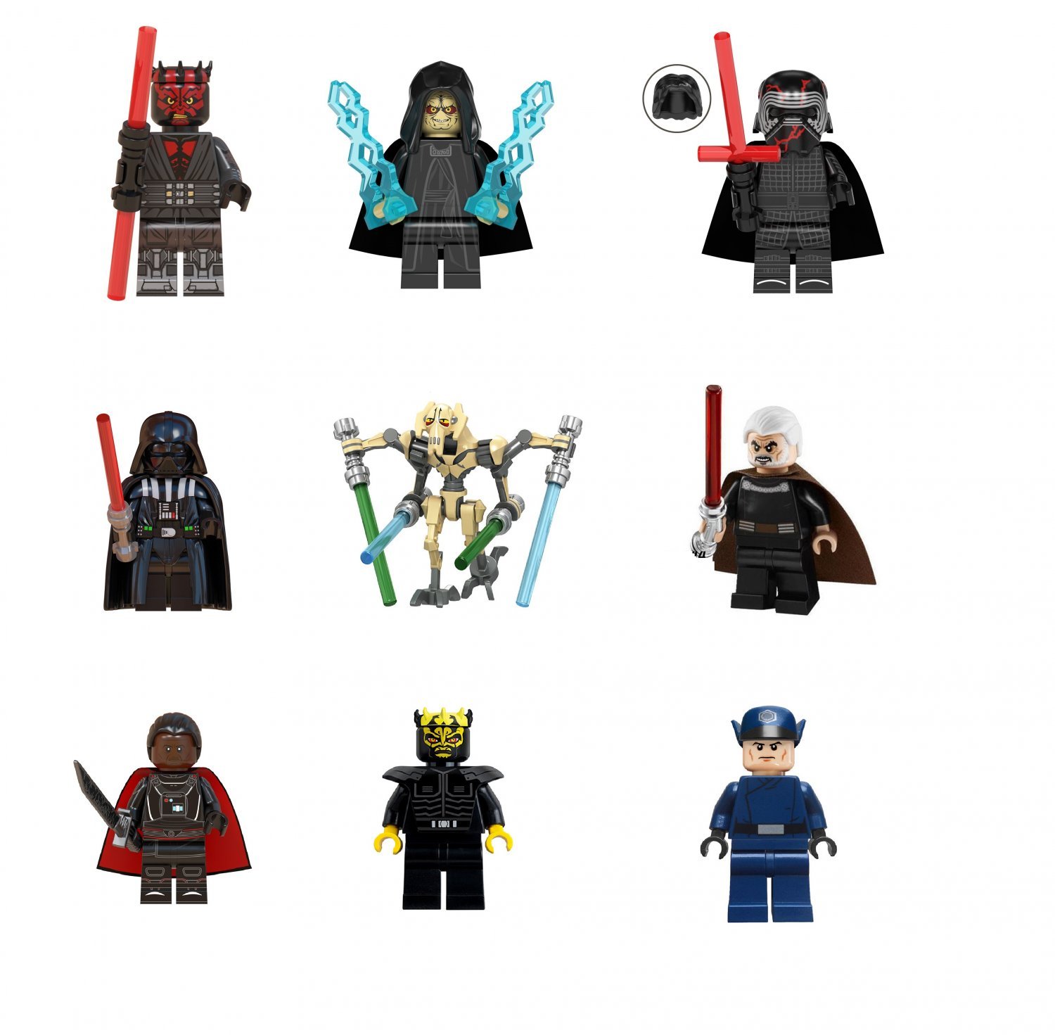 9pcs Dark Jedi Knight Minifigures Compatible Lego Star Wars Empire Set